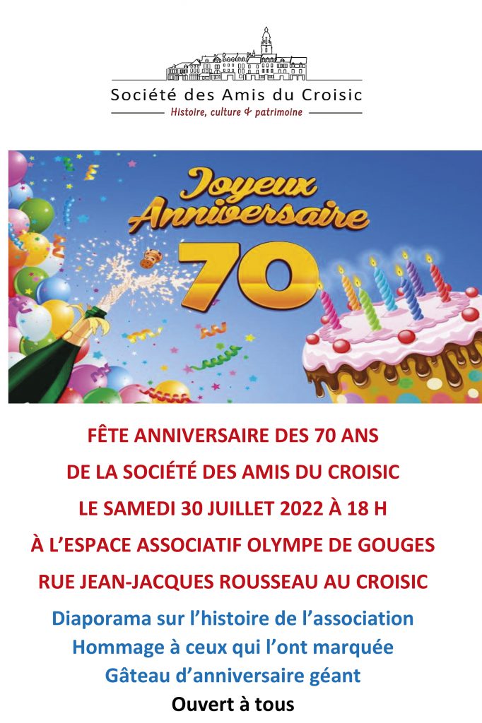 70. Jahrestag der Gesellschaft der Freunde von Le Croisic - 18 Uhr